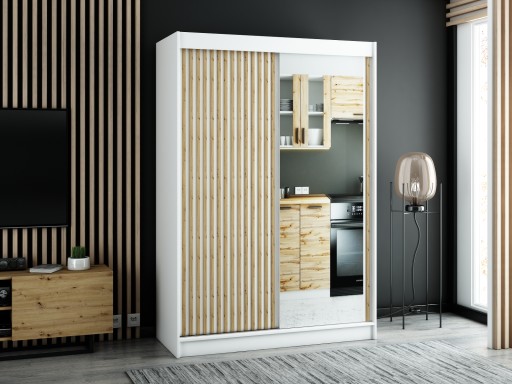 Современный двухдверный шкаф-купе LAM 2 150