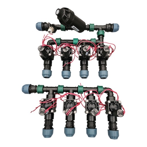 Zestaw 8 sekcji Hunter PGV Filtr Sterownik X2 Czujnik Moduł WiFi rura PE 25