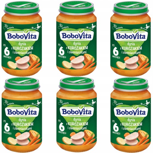 БОБОВИТА УЖИН ДЛЯ ДЕТЕЙ ТЫКВА С КУРИЦЕЙ И КАРТОФЕЛЕМ 6М 190Г