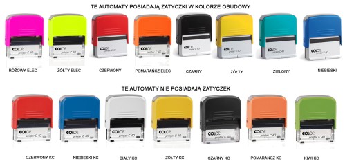 Pieczątka COLOP 40 z logo 58x22 mm + GUMKA GRATIS