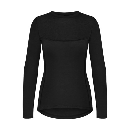 Koszulka damska rękaw termiczna MERINO czarna XXL
