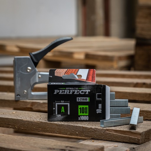 СКОБЫ ДЛЯ ОБИВКИ TAKERA MANUAL STAPLER, ОЦИНКОВАННАЯ СТАЛЬ, 10 шт. в упаковке, 14 мм