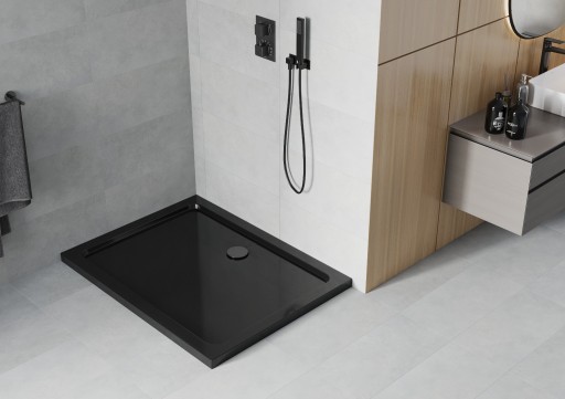 MEXEN FLAT BRODZIK PROSTOKĄTNY SLIM 90x80 CZARNY