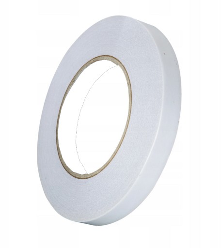 TAŚMA KLEJĄCA DWUSTRONNA włókninowa do papieru kartonu tektury 12mm 50m