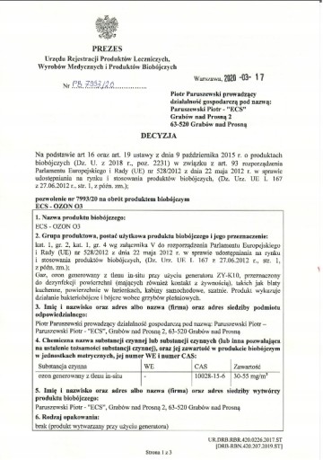 ГЕНЕРАТОР ОЗОНА ПОЛЬСКИЙ ОЗОНАТОР 30 Г/Ч ИОНИЗАЦИЯ + УФ