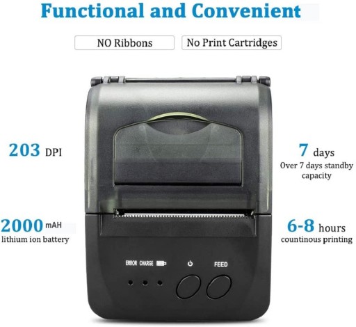 Портативный термофискальный принтер Netum NT-1809DD Bluetooth