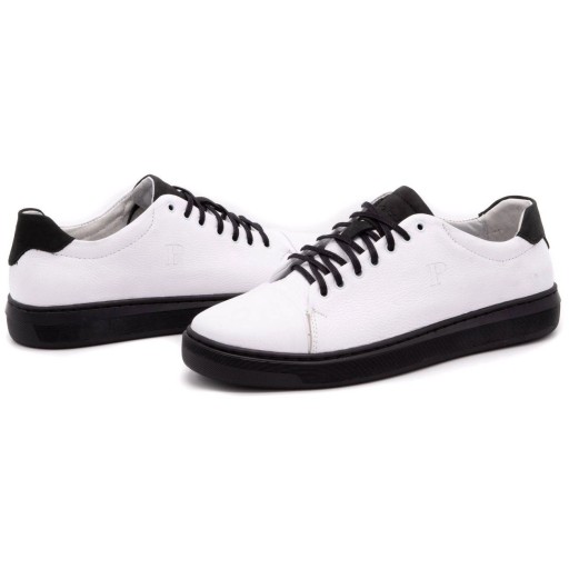BUTY MĘSKIE CASUAL SKÓRA POLSKIE 2109C BIAŁE 40
