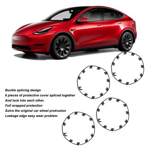 24X ЗАЩИТА КОЛЕСНОГО ОБОДА НАШИВКА КОЛЕСНОГО КОЛПАКА ДЛЯ МОДЕЛИ TESLA Y PERFORMAN