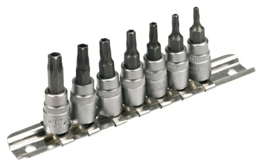 НАБОР БИТ TORX НА ГОЛОВКЕ 7 ЭЛЕМЕНТОВ. ТОПЕКС 39D378