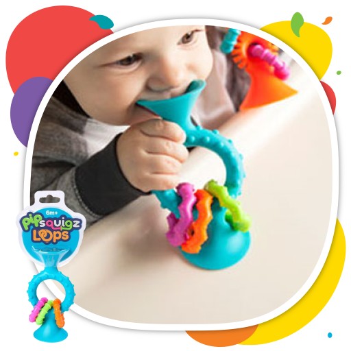 Игрушка-погремушка на присоске Bobo Blue Fat Brain Toy