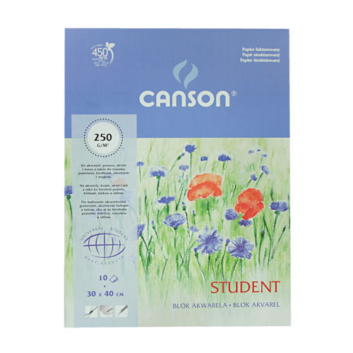 Блокнот для рисования А3, 250 г, акварельные краски Student Canson.