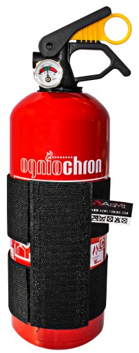 АВТОМОБИЛЬНЫЙ ОГНЕТУШИТЕЛЬ ПОРОШКОВЫЙ ОГНЕЗАЩИТНЫЙ 1КГ + ДЕРЖАТЕЛЬ НА ВЕЛКРО ДЛЯ АВТОМОБИЛЯ