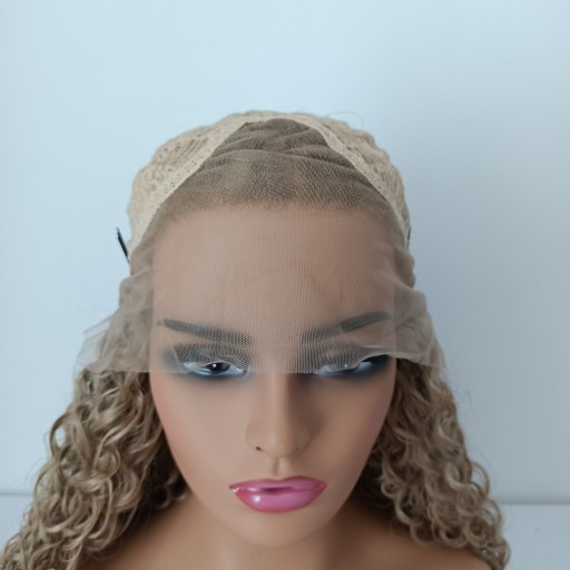 Парик LACE FRONT, темно-русый, афро, вьющиеся локоны + БЕСПЛАТНАЯ шапочка
