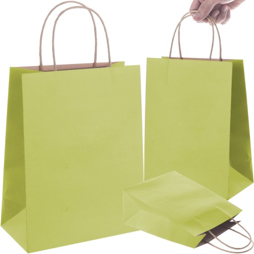 TORBA PAPIEROWA MUSZTARDOWA A5 225/80/180 50 SZT TOREBKA EKO NA PREZENT