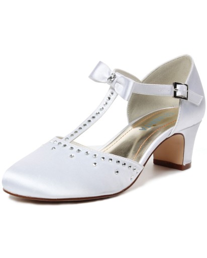 Buty komunijne na obcasie dla dziewczynki obuwie komunijne z cyrkoniami 34