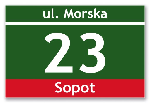 Адресная тарелка с номером дома алюминий 30x20