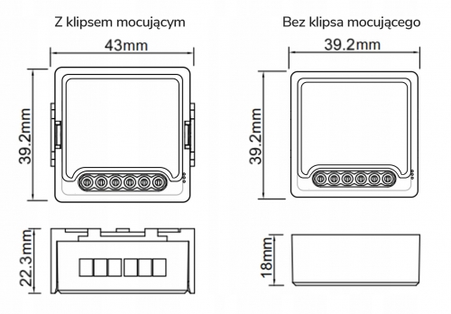 Moduł OXT Inteligentny mini przekaźnik beznapięciowy ZigBee TUYA Smart