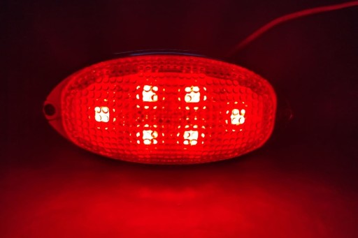 Lampka LED czerwona obrysowa 12V 24V oświetlenie