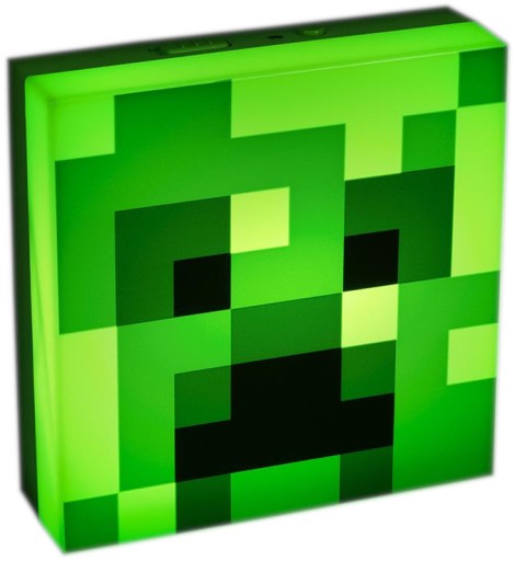 Lampka Minecraft CREEPER kwadratowa10x10cm Czujnik Zmierzchu Licencjonowana