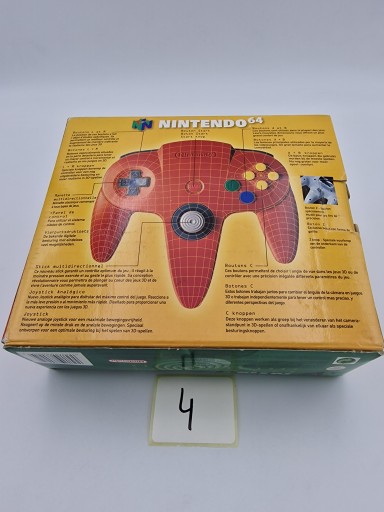 ОРИГИНАЛЬНЫЙ ПАНЕЛЬ NINTENDO 64, КРАСНАЯ КАРТОННАЯ КОРОБКА