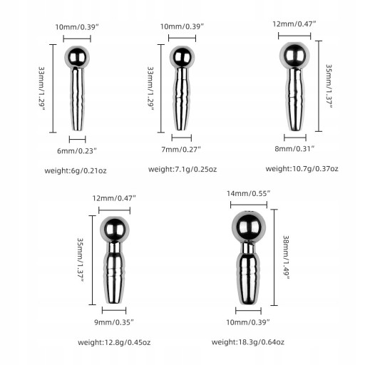 Stainless Steel Urethral Sound Dilator Male Penis