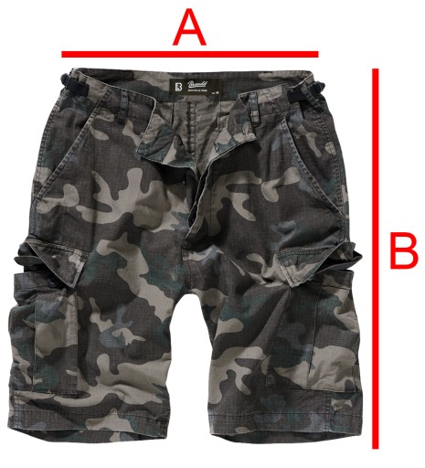 KRÓTKIE SPODENKI MĘSKIE BOJÓWKI WOJSKOWE BRANDIT BDU MORO DARK CAMO 3XL