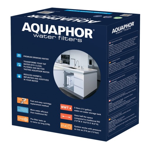 Filtr do wody odwrócona osmoza Aquaphor Morion RO-101S + Butelka i 2 wkłady