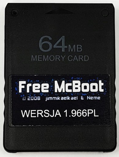 Карта памяти PS2, 64 МБ, бесплатная MCBoot 1.966 PL FMCB