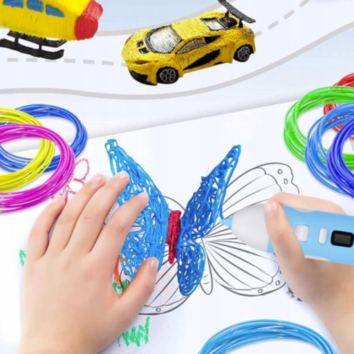 СТЕРЖНИ ДЛЯ ШАРИКОВЫХ РУЧОК 3D РУЧКА ДЛЯ ДЕТЕЙ 100 м НАБОР 20 ШТ.