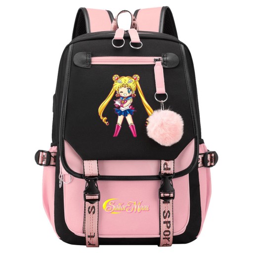 НОВЫЙ ШКОЛЬНЫЙ РЮКЗАК SAILOR MOON USB ВЫКРОЙКИ А4 БОЛЬШОЙ