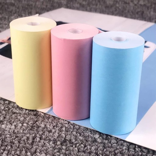 Kolorowy Papier Rolki do mini Drukarki Termicznej DRUKUŚ i Aparatu 3szt.