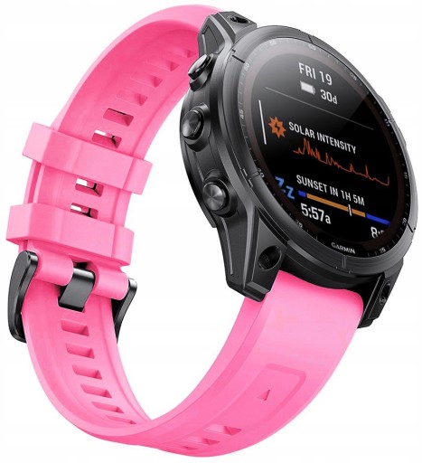 RÓŻOWY Pasek Garmin Fenix 6 Sapphire (szerokość 22mm)
