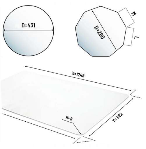 НАСТОЛЬНЫЙ КОВРИК ПОД СТУЛ 125x100