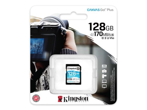 Карта памяти Kingston Canvas Go+ SD 170/90 МБ/с SDG3/128 ГБ