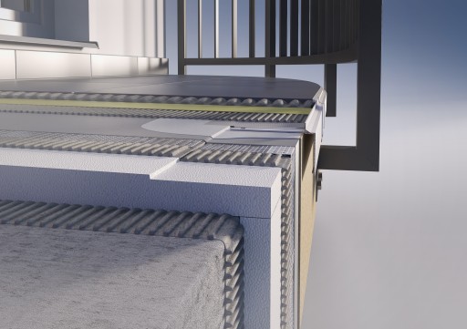 PRIAMY FLEXI карнизный профиль 2,5 м, терраса АНТРАЦИТ