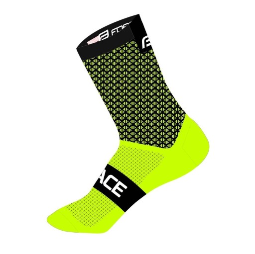 Носки FORCE TRACE, черно-флюоресцентные S-M/36-41