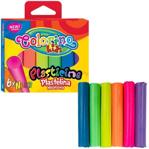 ШКОЛЬНЫЙ Пластилин 6 ЦВЕТОВ NEON COLORINO