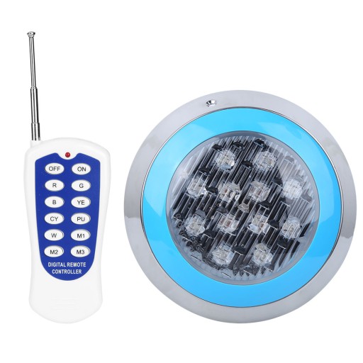 12LED 12W AC12V Настенный светильник для бассейна с дистанционным управлением