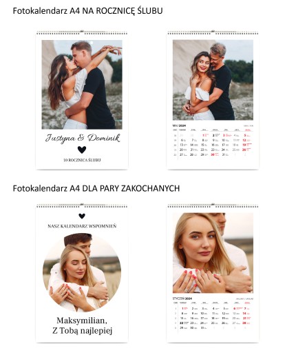 1 спиральный фотокалендарь YOUR PHOTOS — рождественский подарок бабушкам и дедушкам.