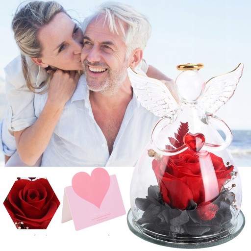ПОДАРОЧНЫЕ КОРОБКИ ETERNAL ROSE GLASS DOME ANGEL