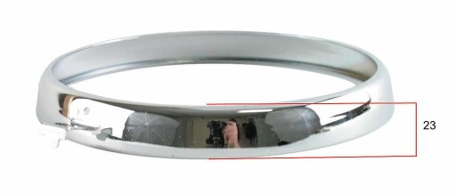 Рамка фары переднего фонаря MZ ETZ 150 250 ХРОМ. обод
