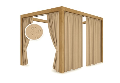 ZASŁONY OGRODOWE NA TARAS zasłona woodoodporna tarasowa na balkon 220x155
