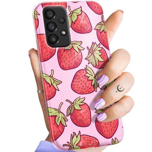 ETUI DO SAMSUNG GALAXY A33 5G WZORY TRUSKAWKI POZIOMKI OWOCE OBUDOWA CASE