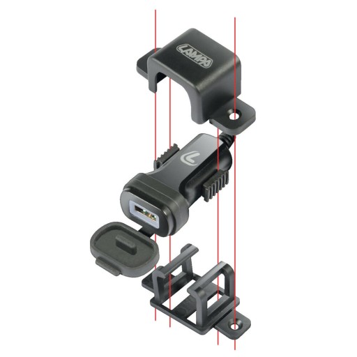 Разъем для зарядного устройства USB Fix Omega, водонепроницаемый, 12/24 В.