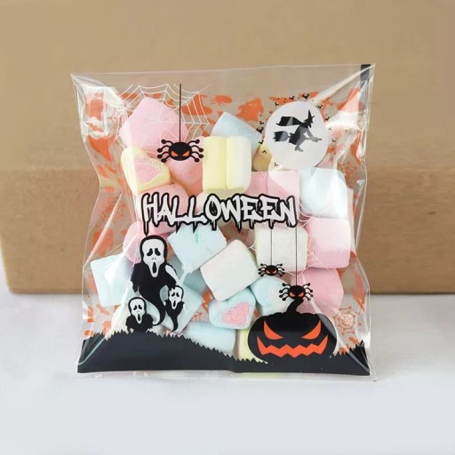 5X WORECZKI FOLIA NA CUKIERKI SŁODYCZE HALLOWEEN