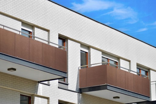 OSŁONA BALKONOWA NA BALKON 0,6X7M MATA BRĄZOWA NA TARAS UV 99% + GRATIS PL