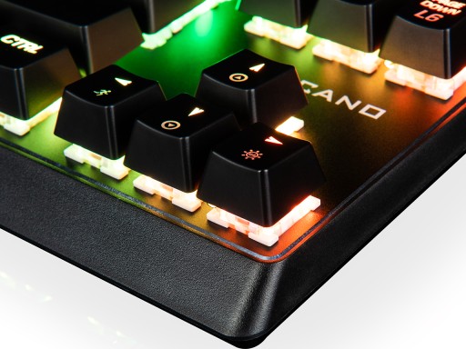 МЕХАНИЧЕСКАЯ КЛАВИАТУРА MODECOM VOLCANO RGB + БЕСПЛАТНАЯ ПОДСТАВКА ДЛЯ ТЕЛЕФОНА