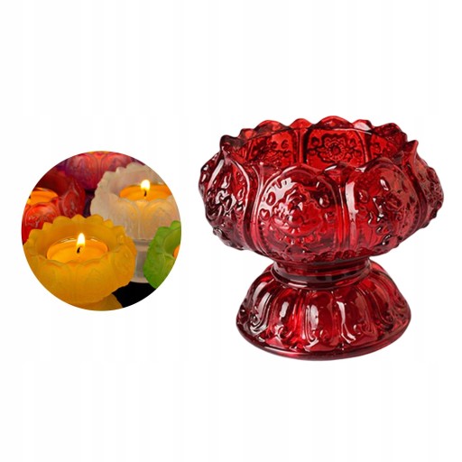 Стеклянный подсвечник Tealight Lotus для вечеринки