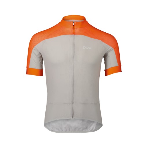 POC ESSENTIAL ROAD LOGO Цинк-оранжевый/Гранитно-серый дорожный трикотаж M