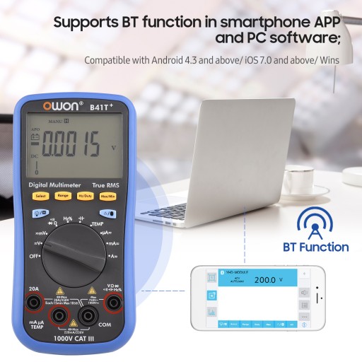 OWON B41T Цифровой мультиметр BT с автономной записью